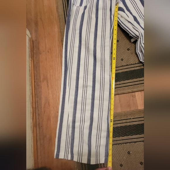 PARADISE USA draw string elastic waist striped Boho  pants. - Picture 9 of 12